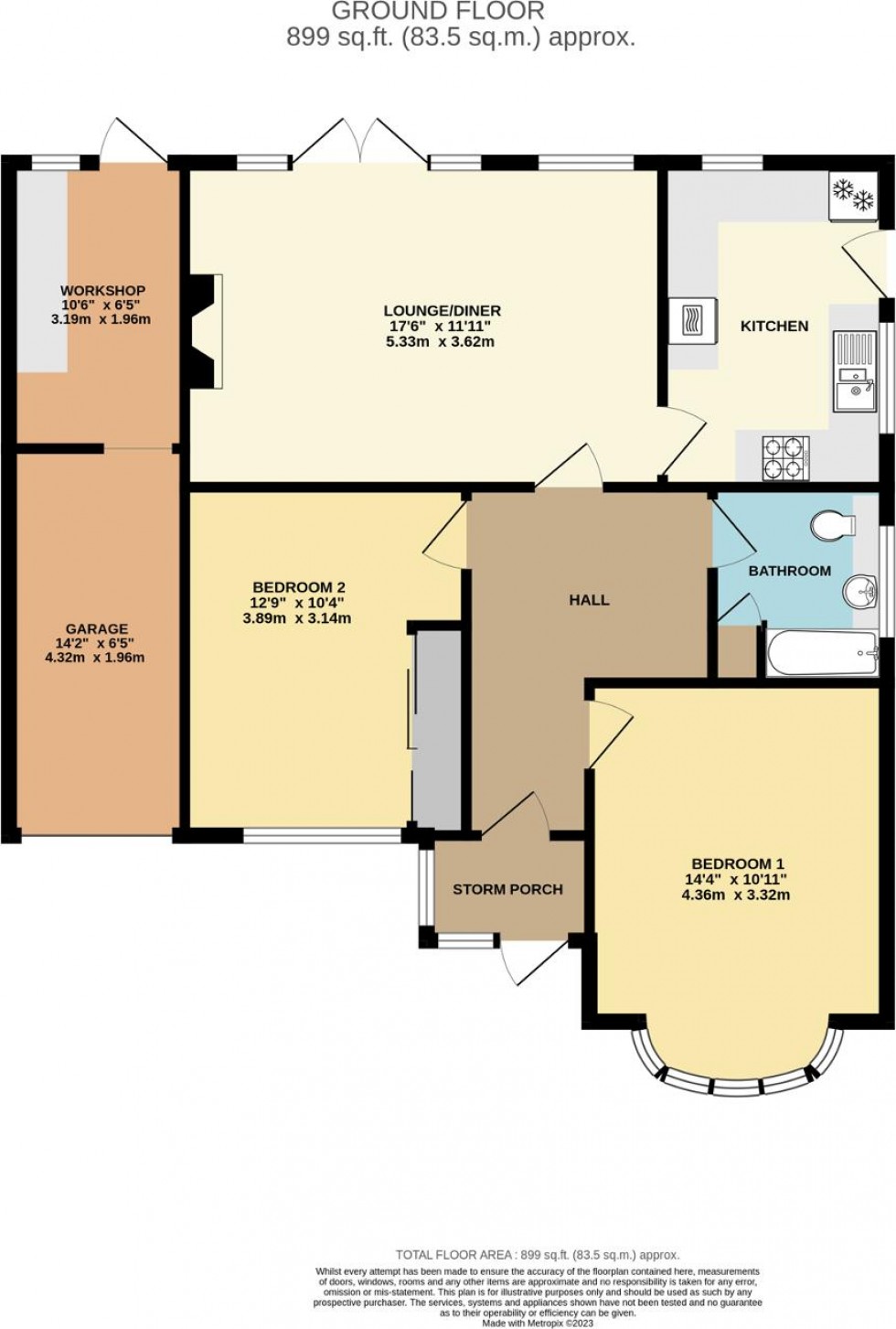 Floorplan for Princes Close, South Croydon