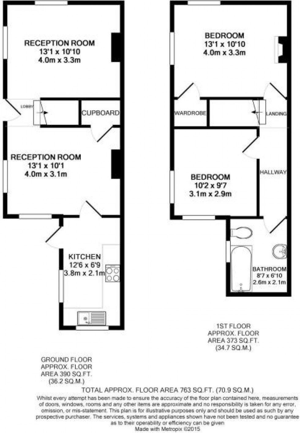 Floorplan for Dering Road, Croydon