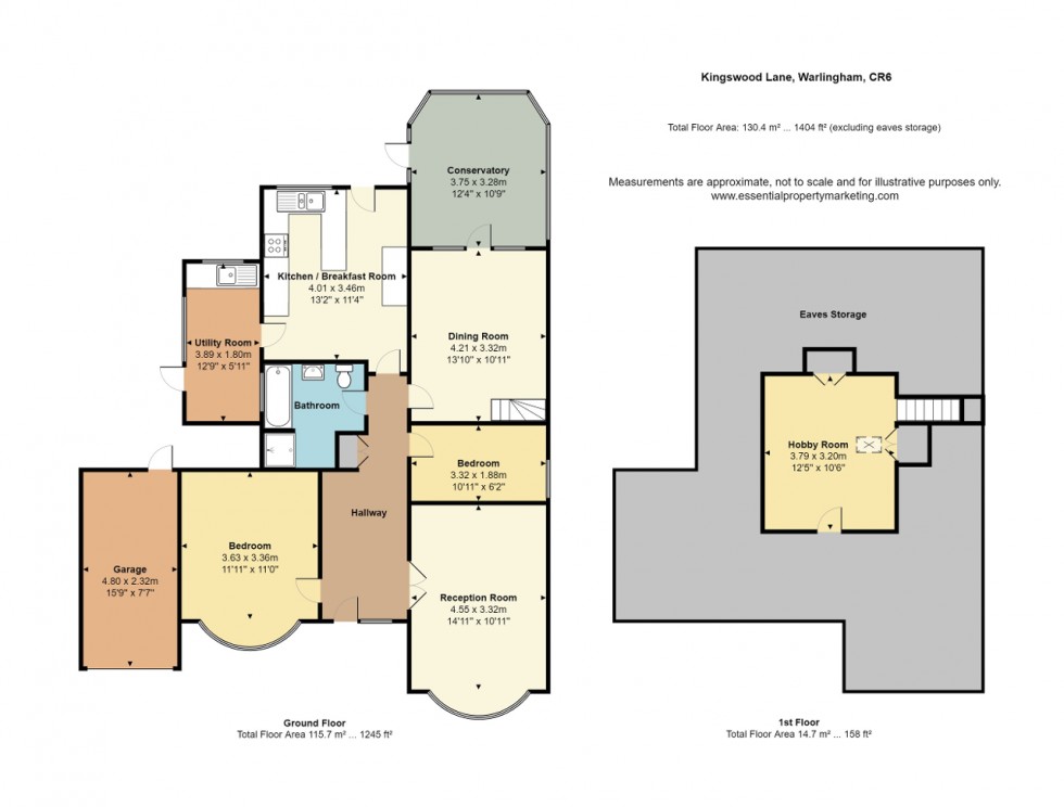 Floorplan for Kingswood Lane, Warlingham