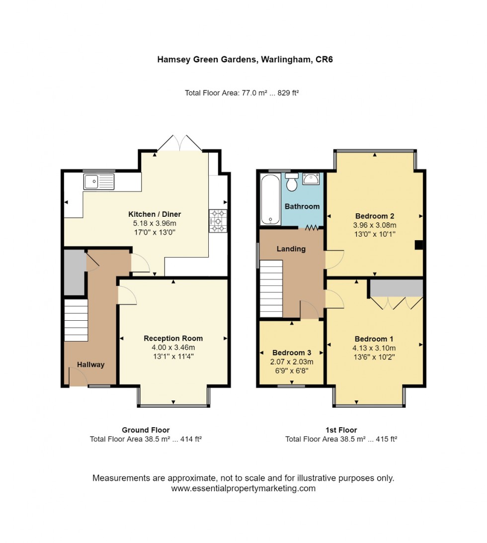 Floorplan for Hamsey Green Gardens, Warlingham