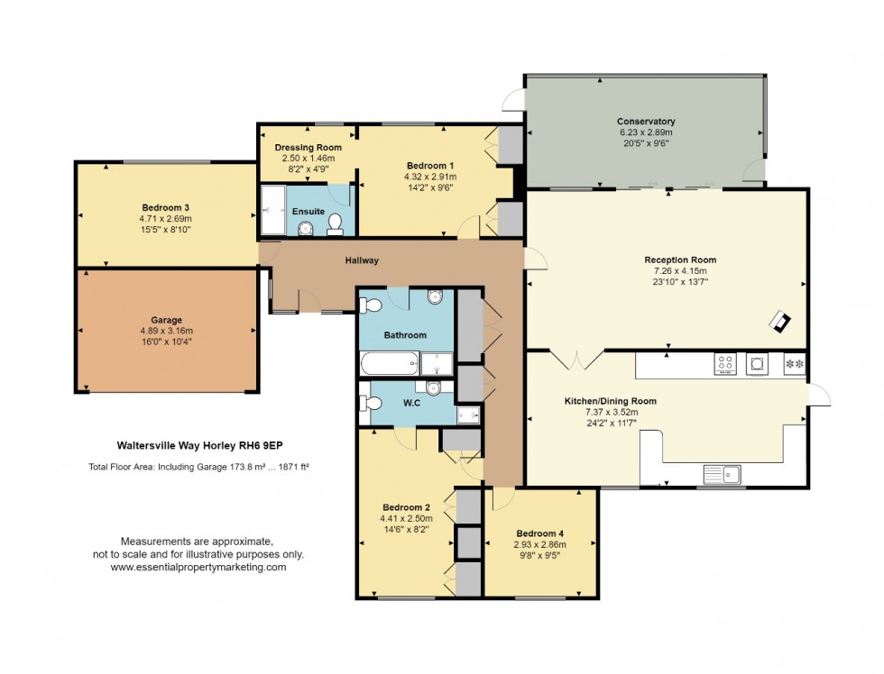 Floorplan for Warltersville Way, Horley