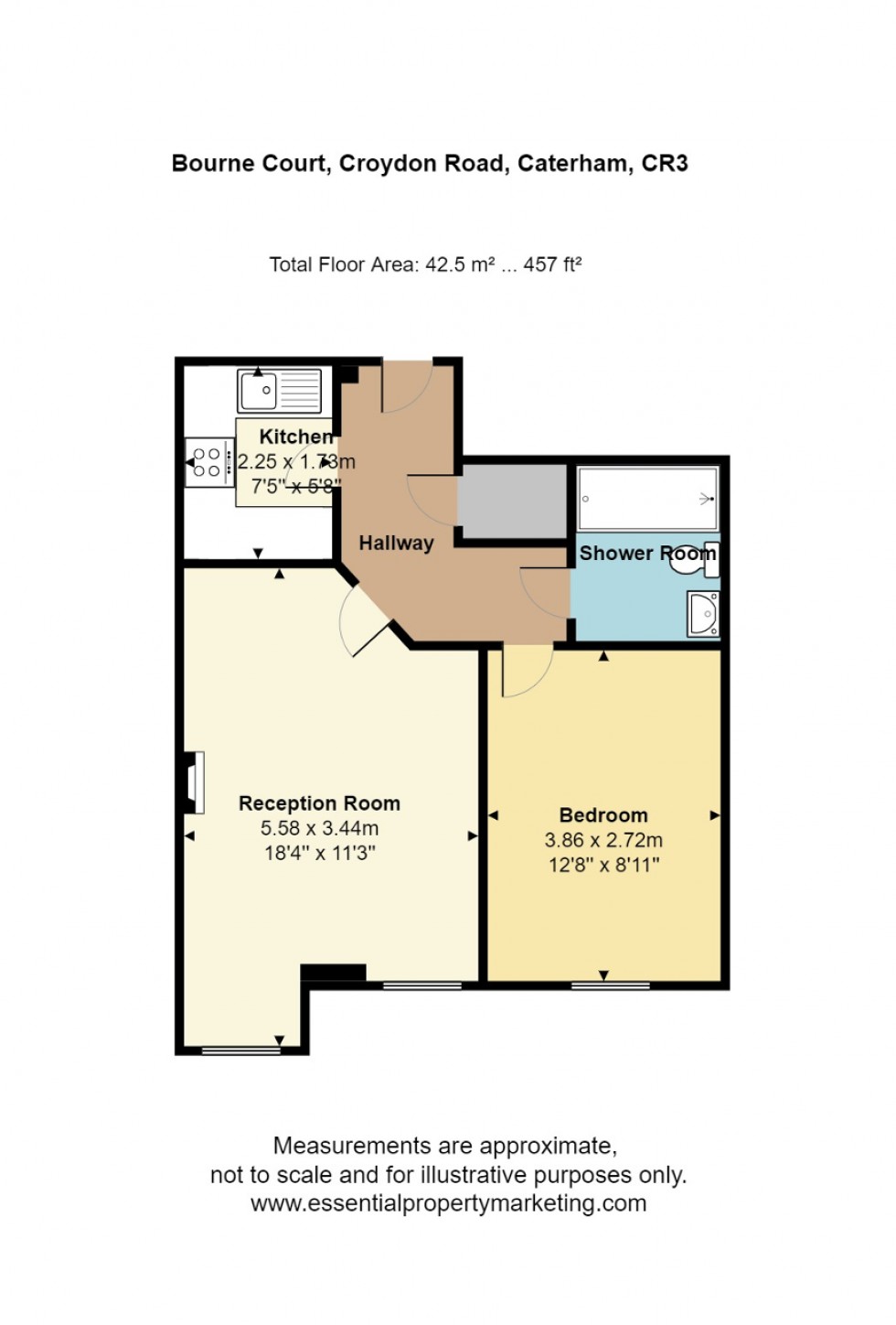 Floorplan for Croydon Road, Caterham