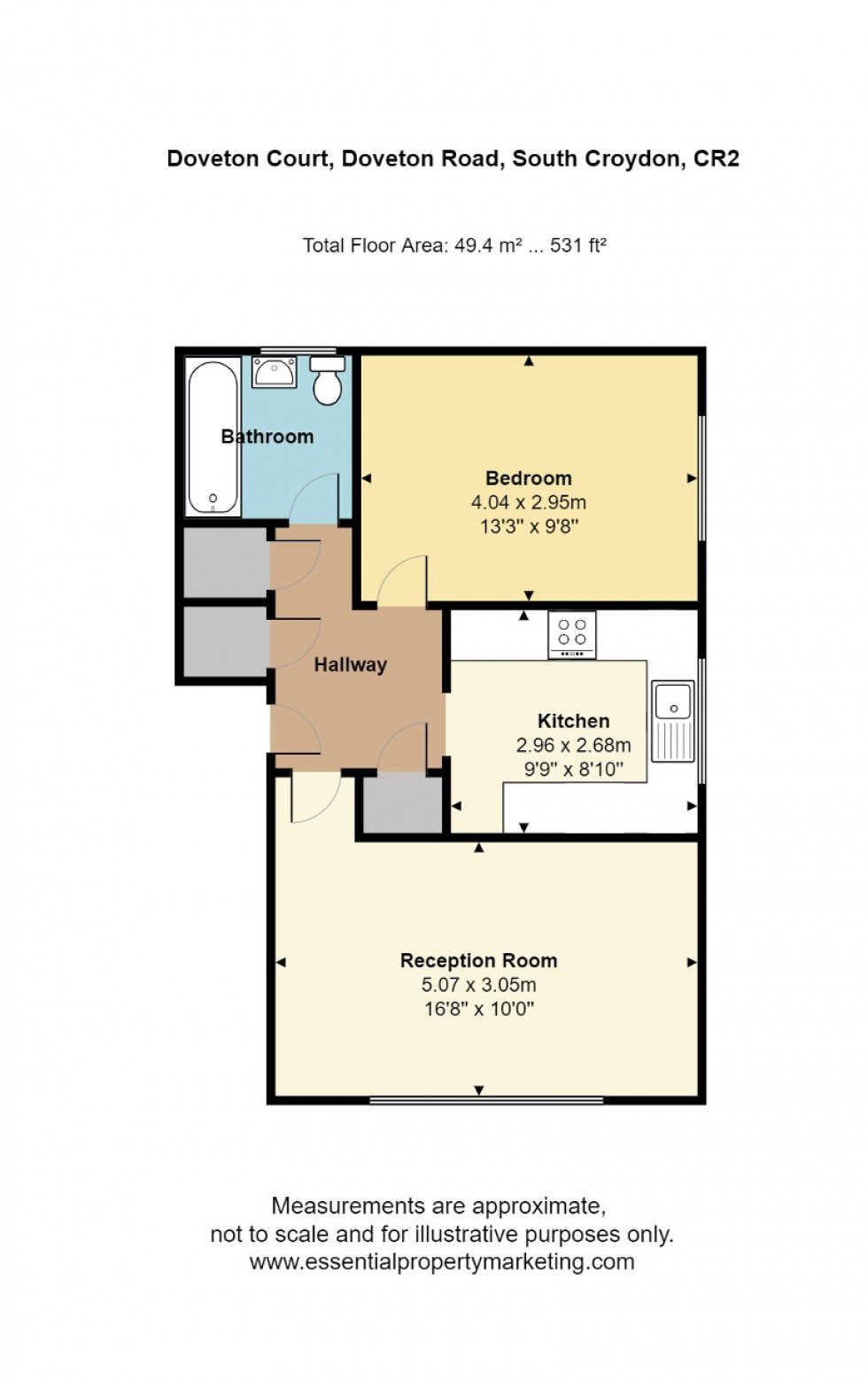 Floorplan for Doveton Road, South Croydon