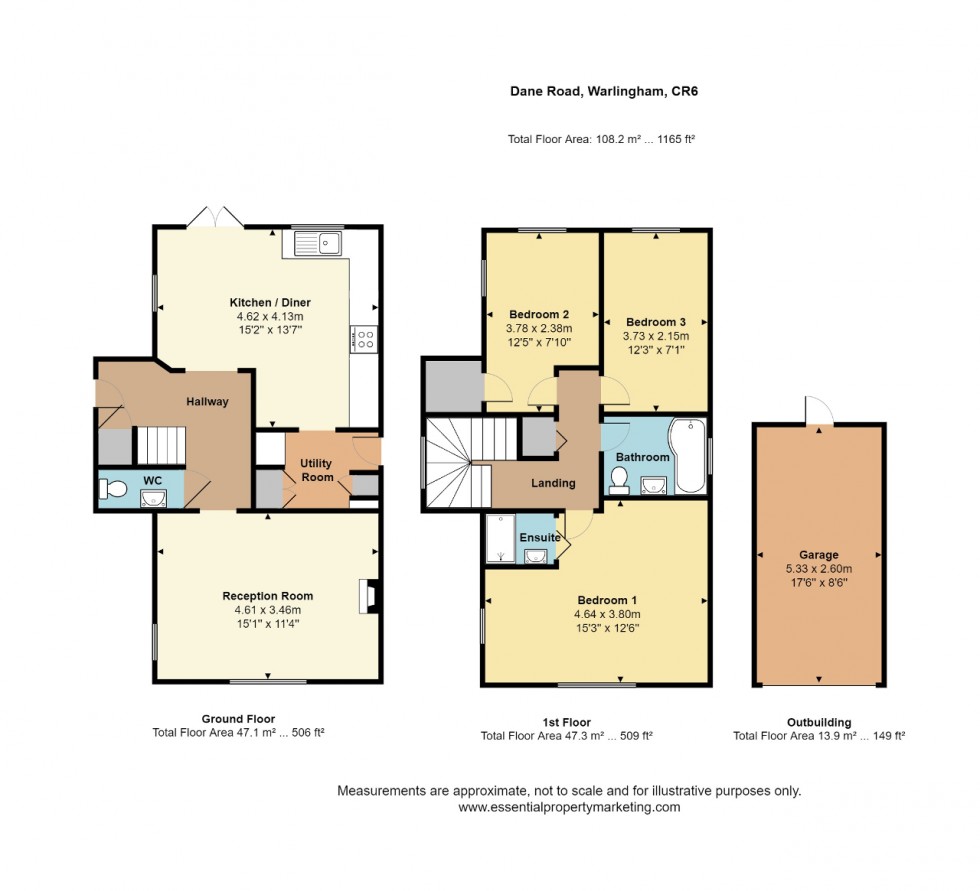 Floorplan for Dane Road, Warlingham