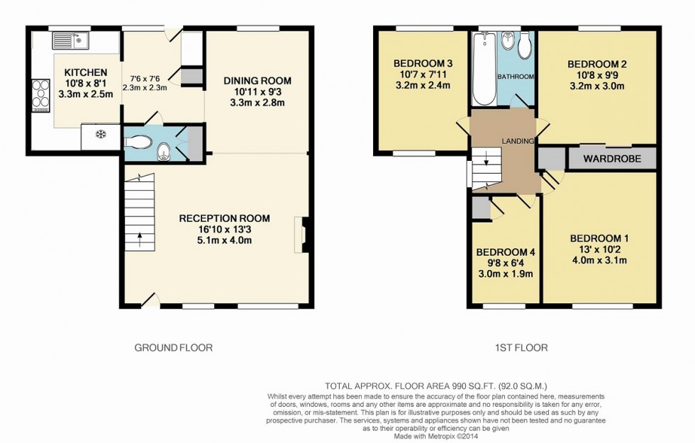 Floorplan for Quail Gardens, South Croydon