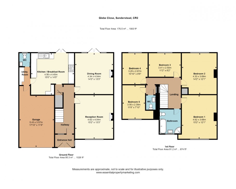 Floorplan for Glebe Close, Sanderstead