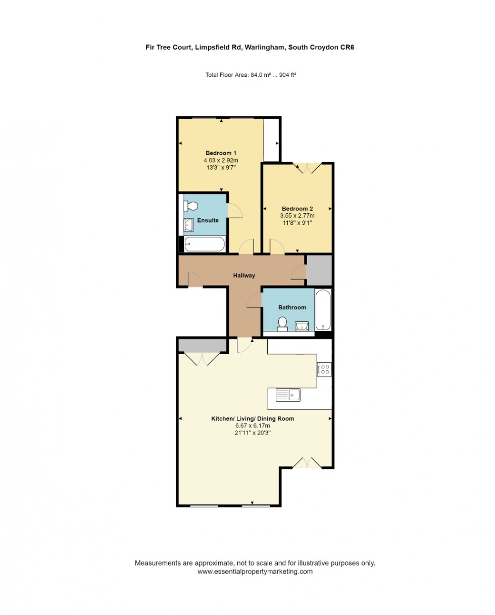 Floorplan for Limpsfield Road, Warlingham