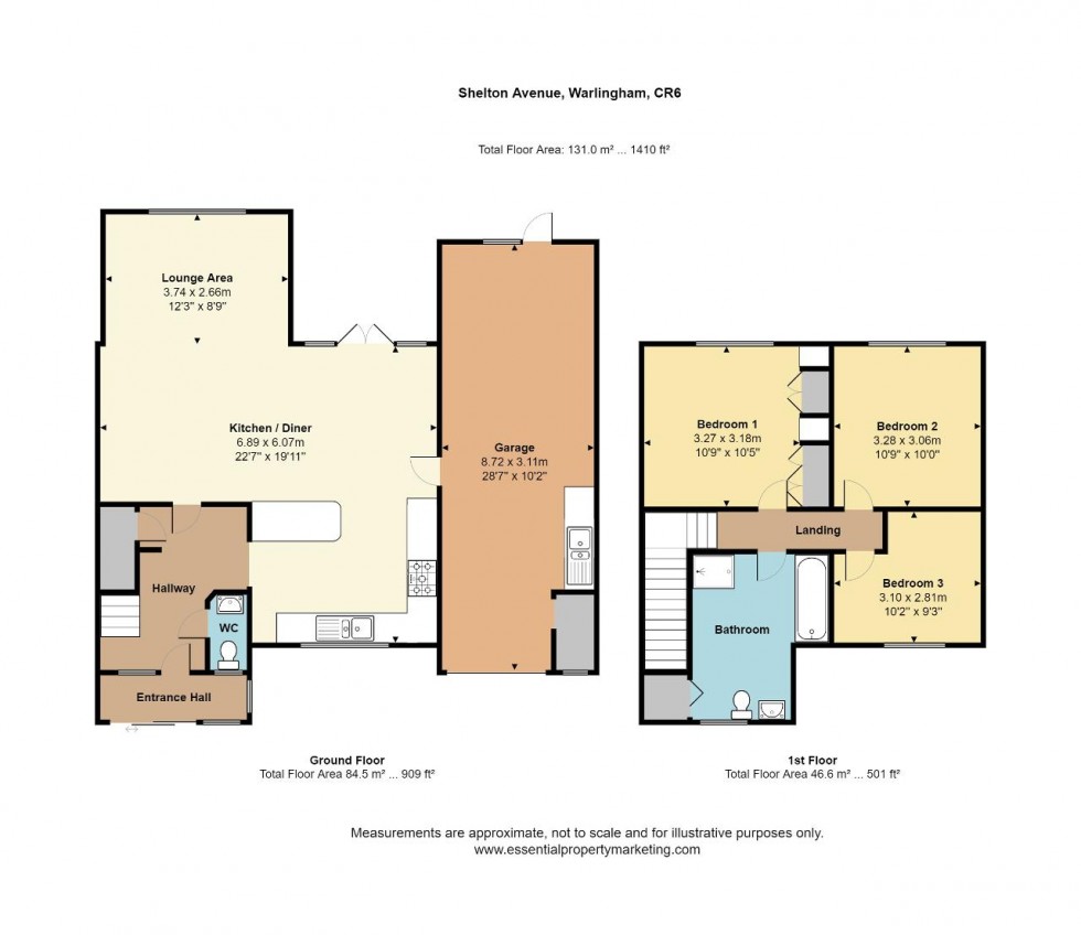 Floorplan for Shelton Avenue, Warlingham