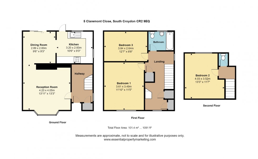 Floorplan for Sanderstead, South Croydon