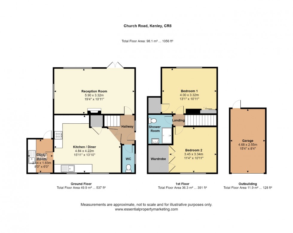 Floorplan for Church Road, Kenley