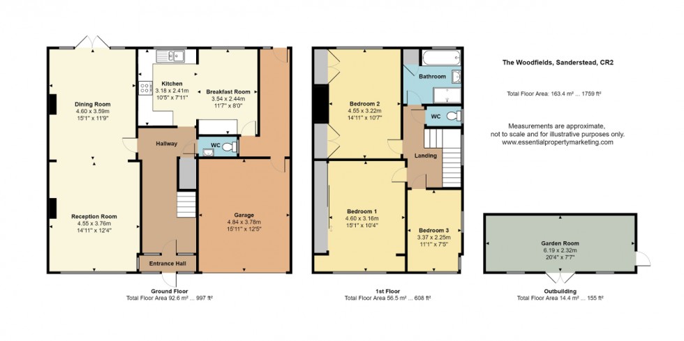 Floorplan for The Woodfields, Sanderstead