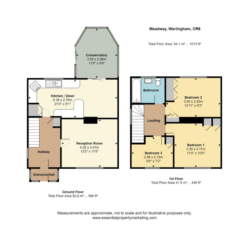 Floorplan for Meadway, Warlingham