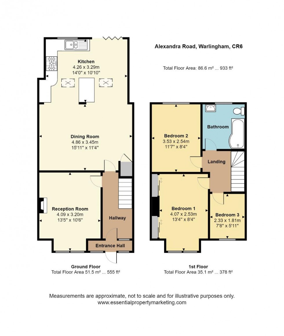 Floorplan for Alexandra Road, Warlingham