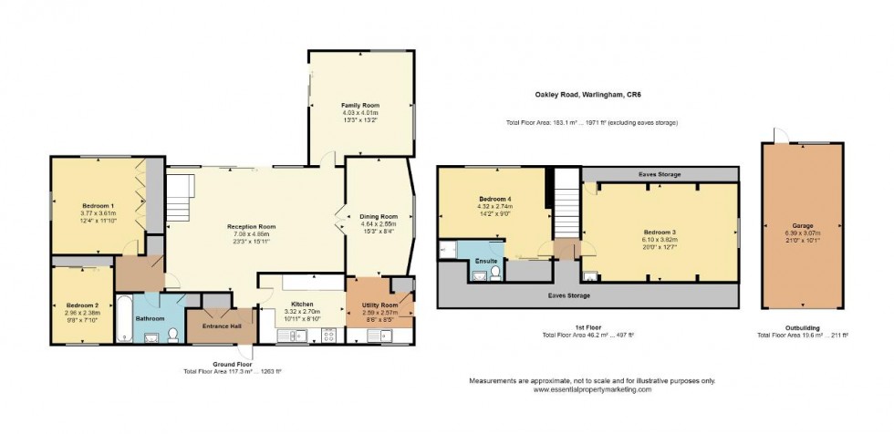 Floorplan for Oakley Road, Warlingham