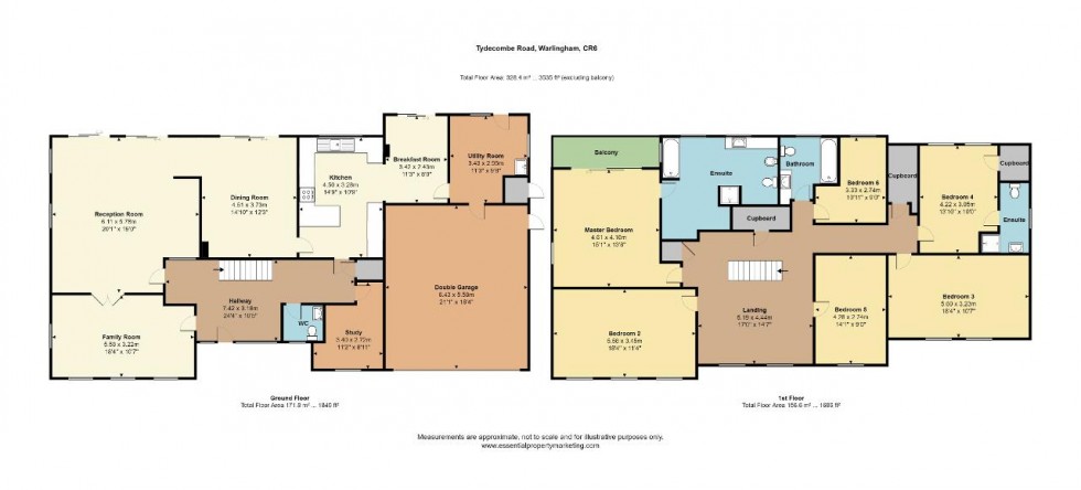 Floorplan for Tydcombe Road, Warlingham