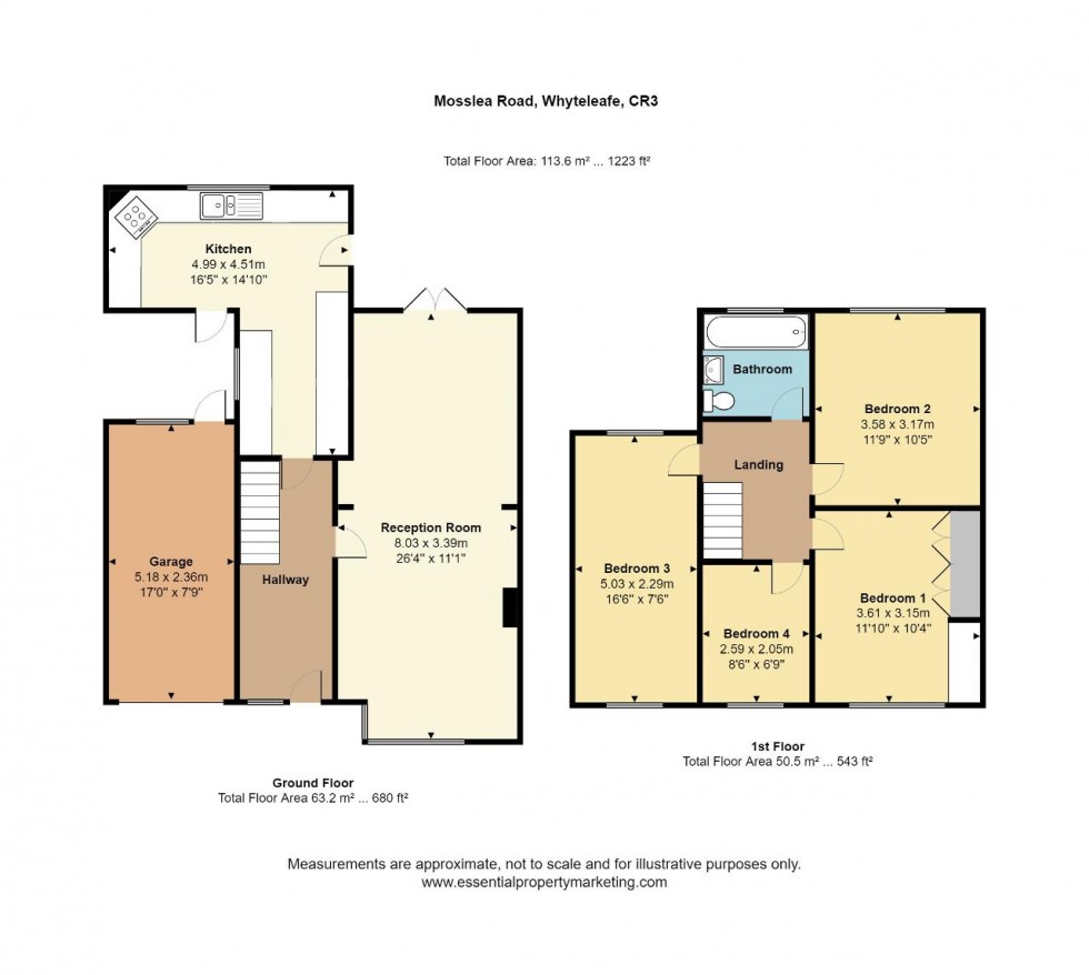 Floorplan for Mosslea Road, Whyteleafe