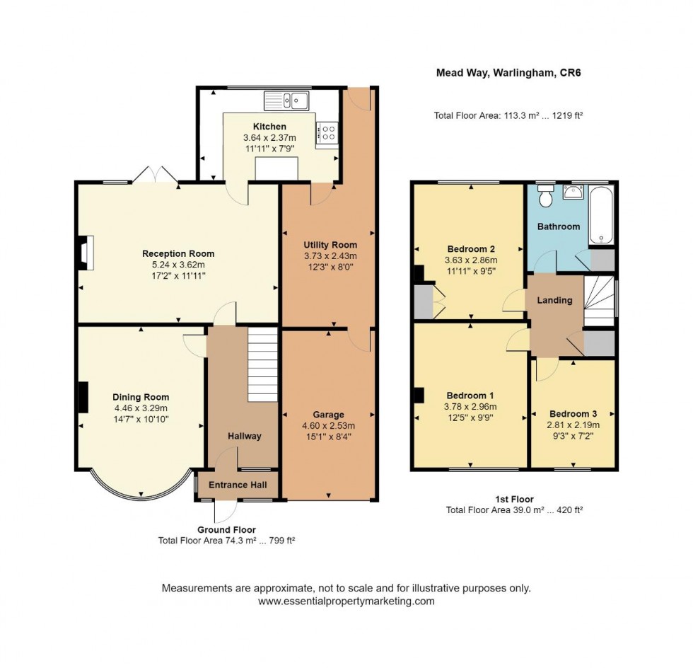 Floorplan for Meadway, Warlingham