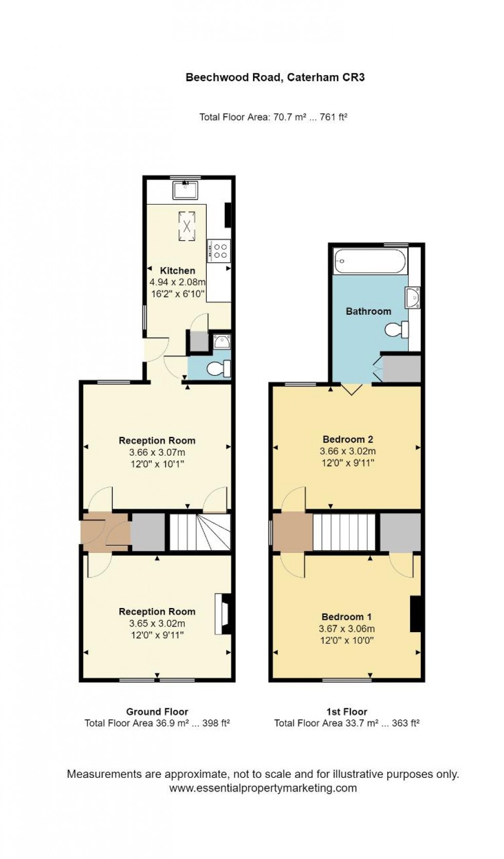 Floorplan for Beechwood Road, Caterham