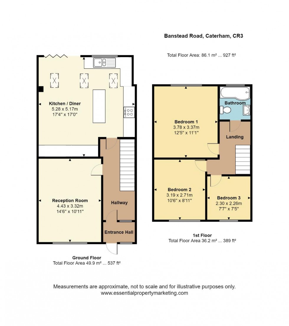Floorplan for Banstead Road, Caterham
