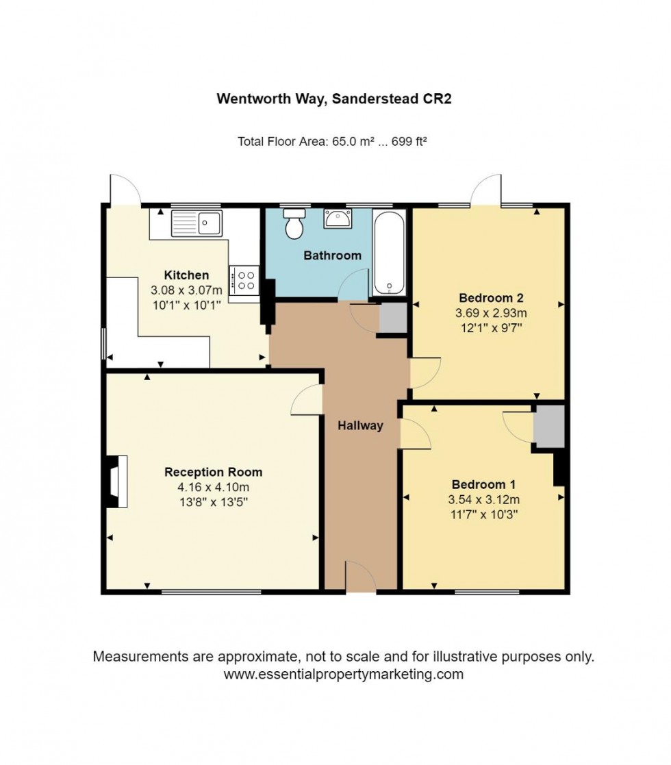 Floorplan for Wentworth Way, Sanderstead