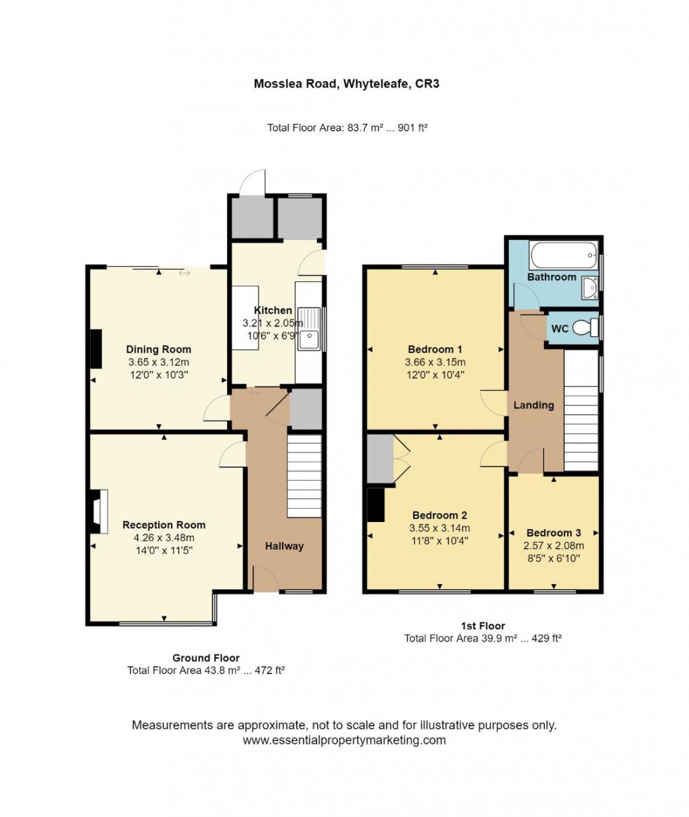 Floorplan for Mosslea Road, Whyteleafe