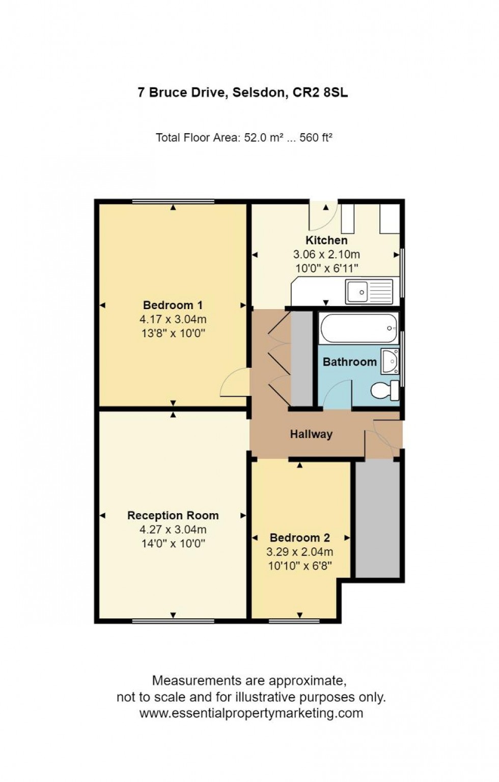 Floorplan for Bruce Drive, South Croydon