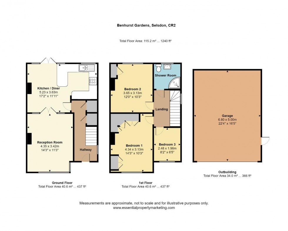 Floorplan for Benhurst Gardens, Selsdon
