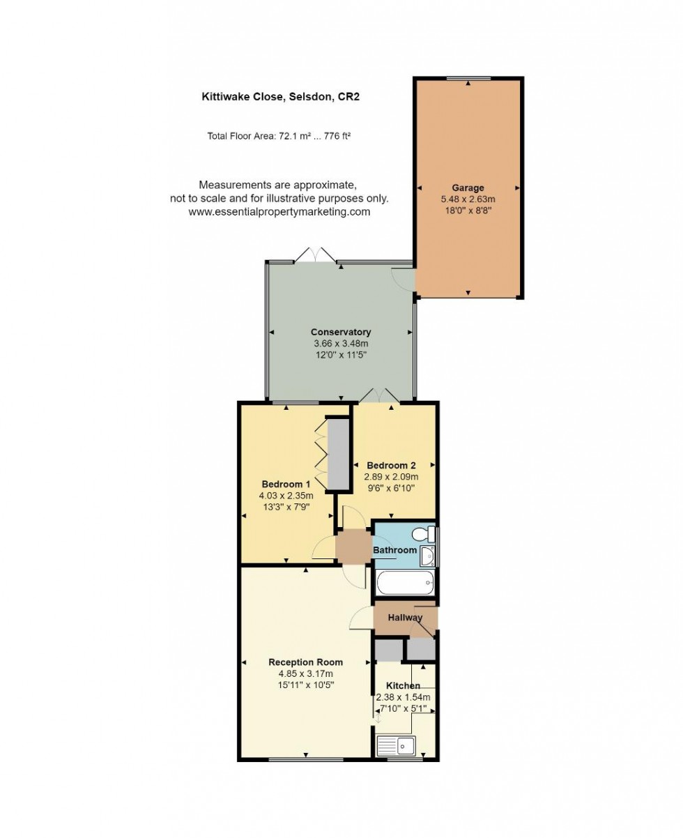 Floorplan for Kittiwake Close, South Croydon