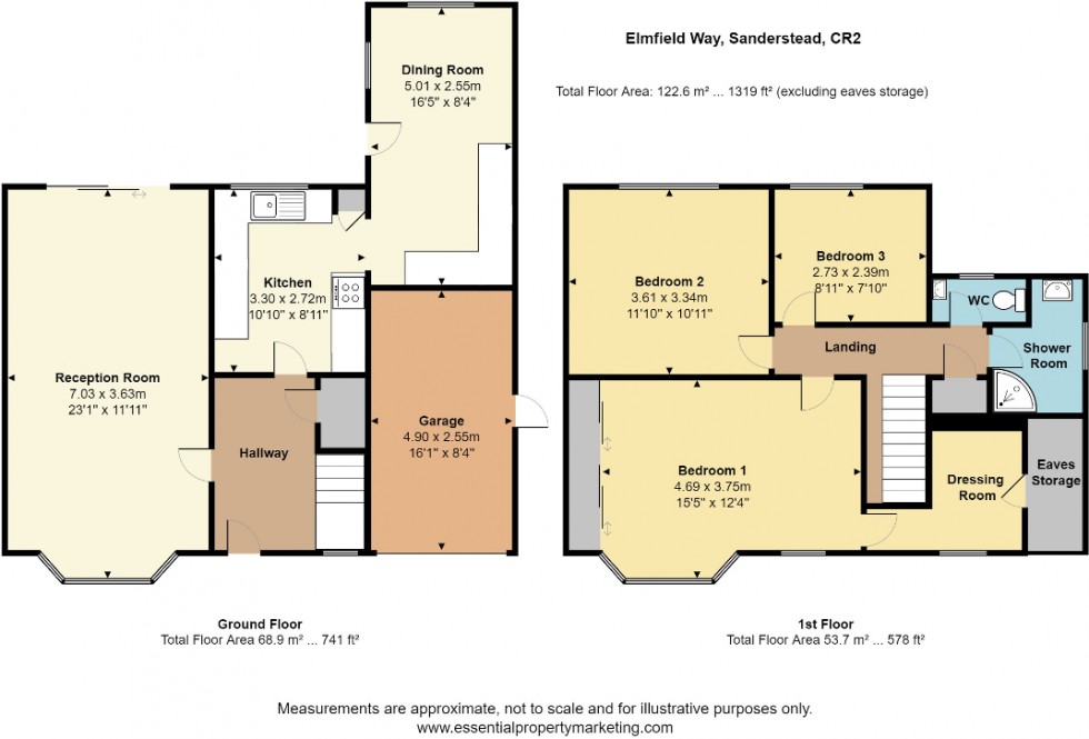 Floorplan for Elmfield Way, Sanderstead