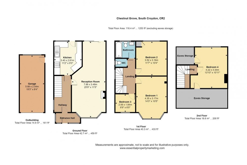 Floorplan for Chestnut Grove, South Croydon