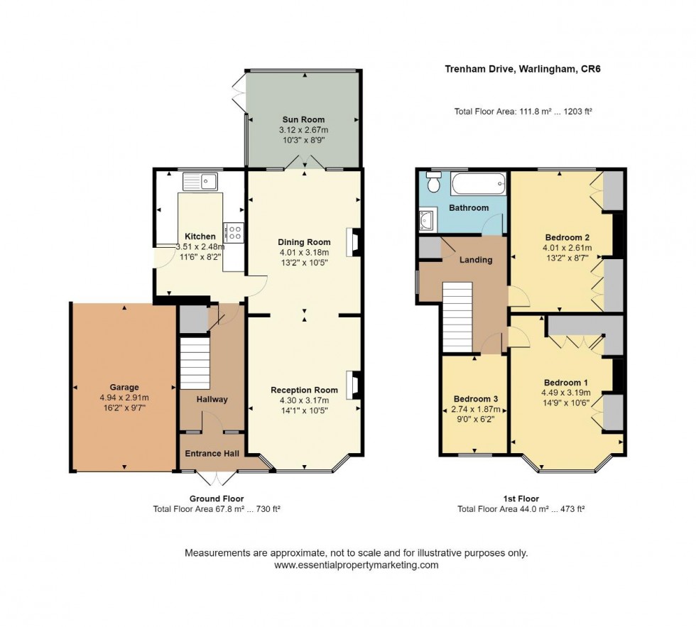 Floorplan for Trenham Drive, Warlingham