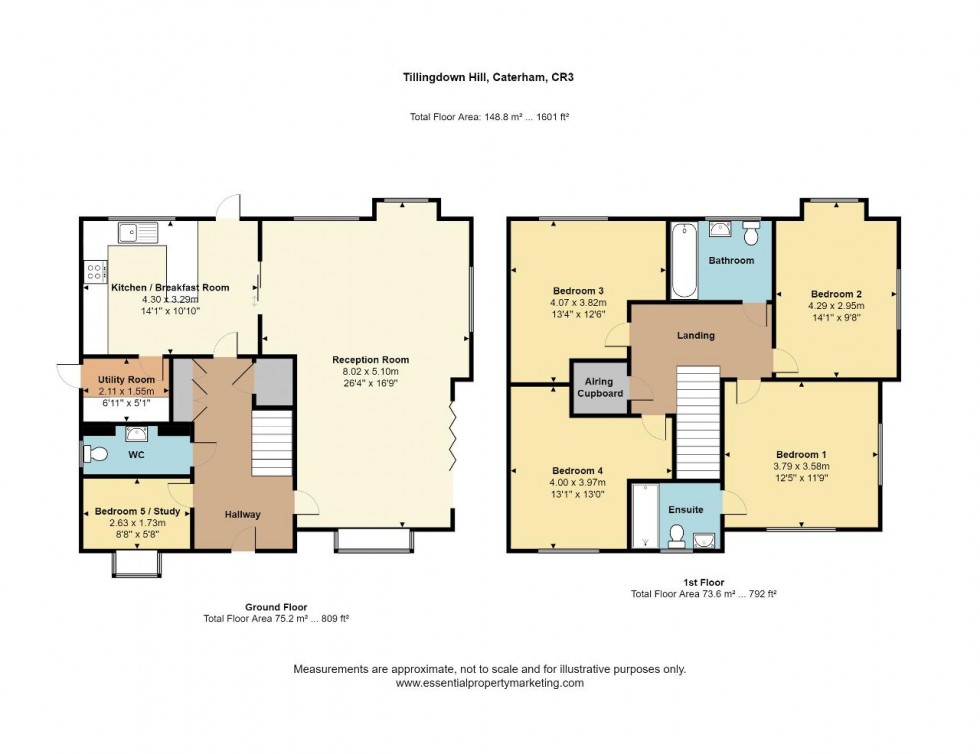 Floorplan for Tillingdown Hill, Caterham
