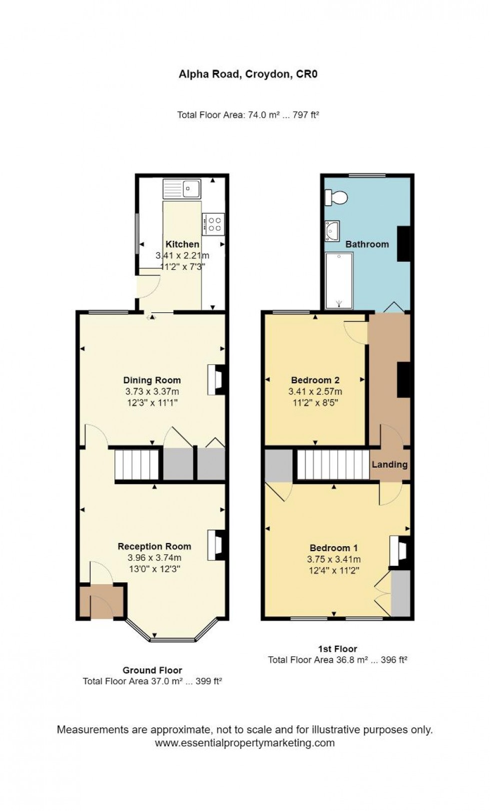 Floorplan for Alpha Road, Croydon