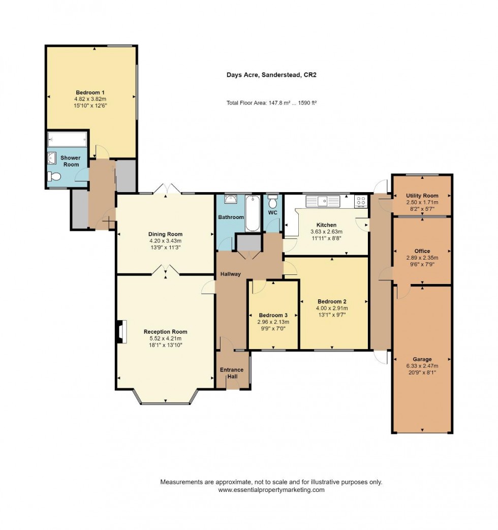 Floorplan for Days Acre, Sanderstead