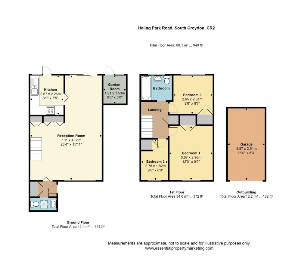 Floorplan for Haling Park Road, Croydon