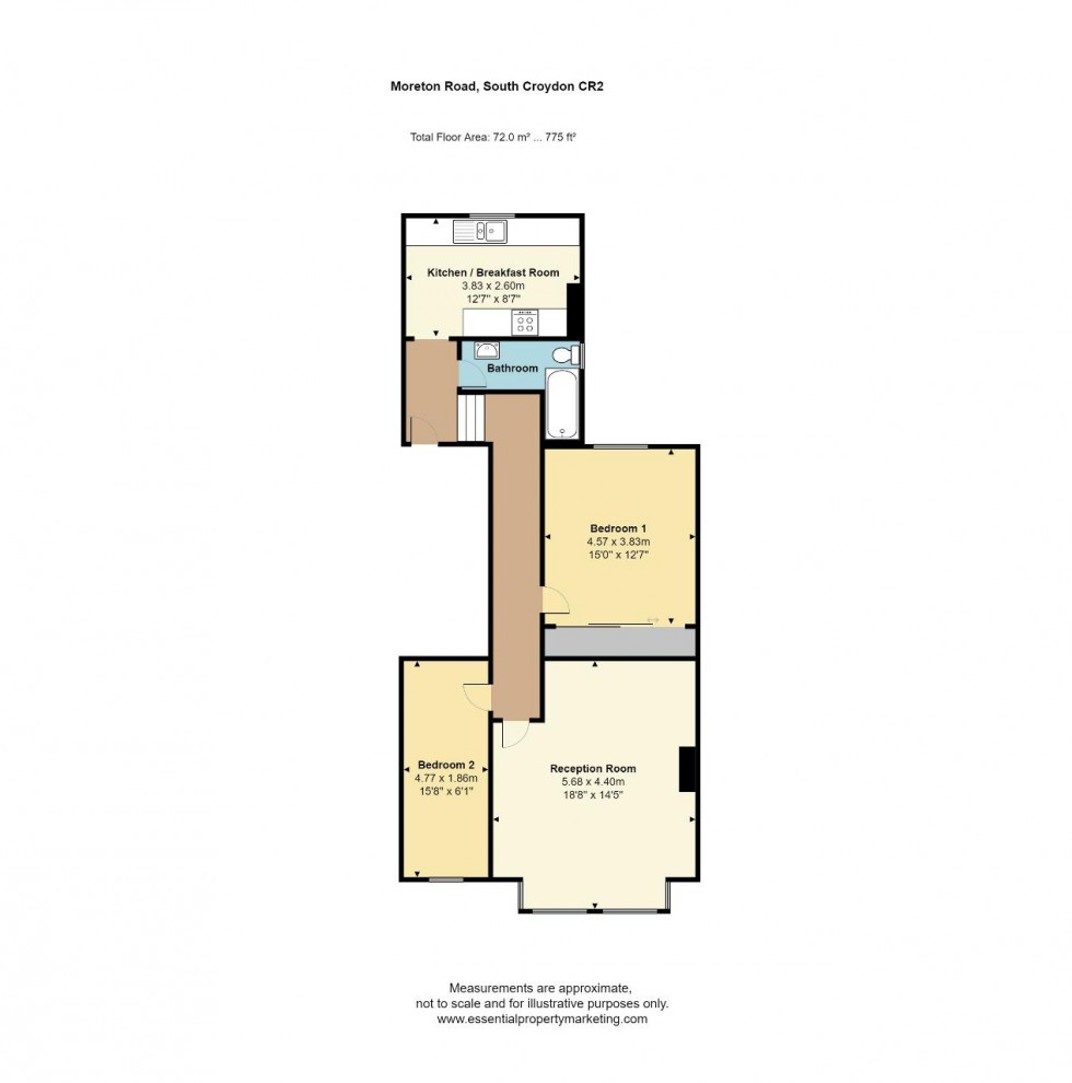 Floorplan for Moreton Road, South Croydon