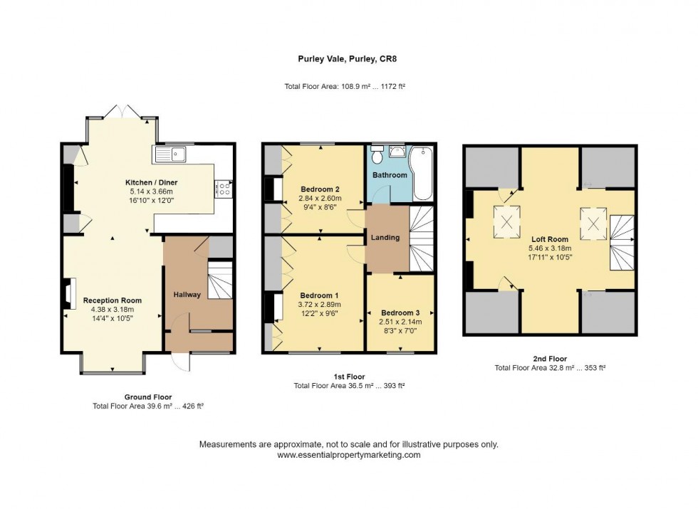 Floorplan for Purley Vale, Purley