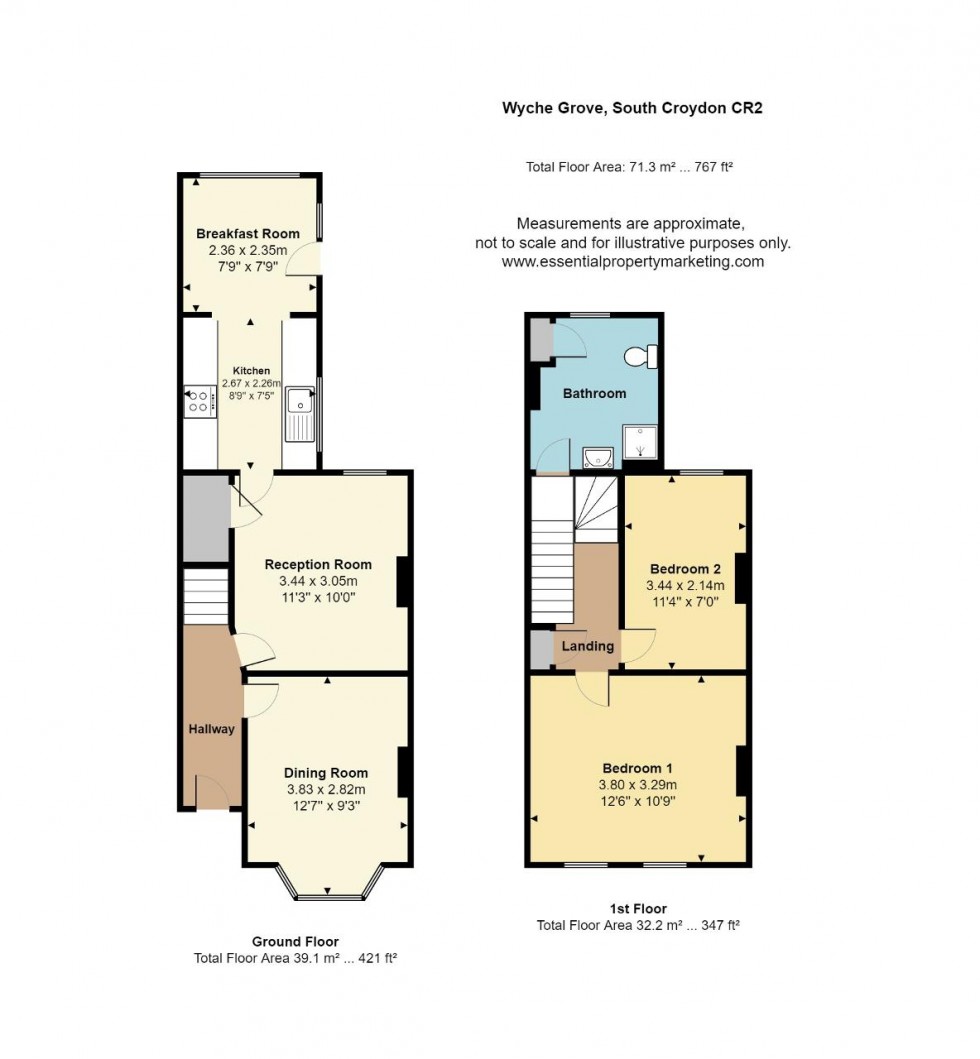 Floorplan for Wyche Grove, South Croydon