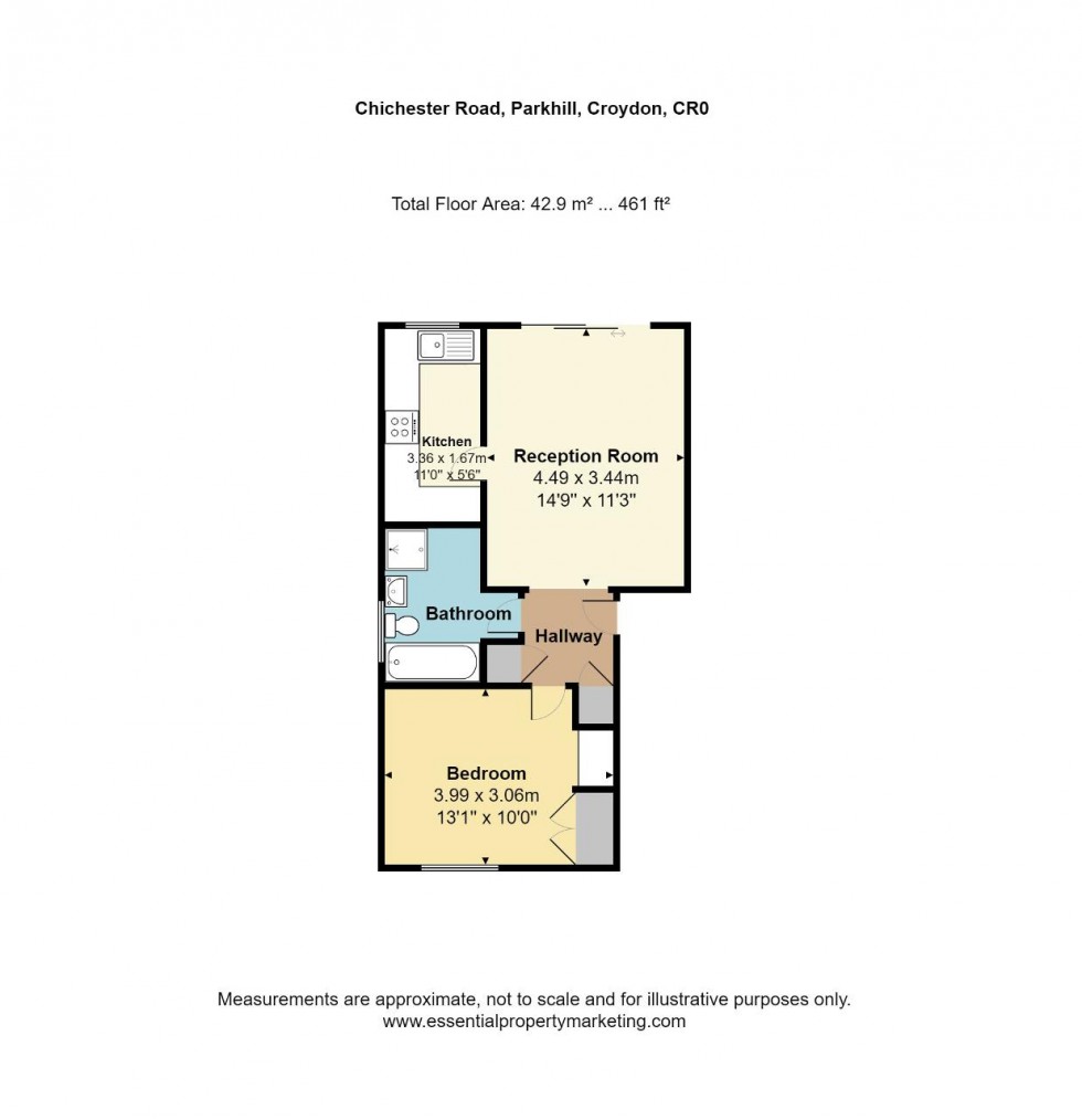 Floorplan for Chichester Road, Croydon