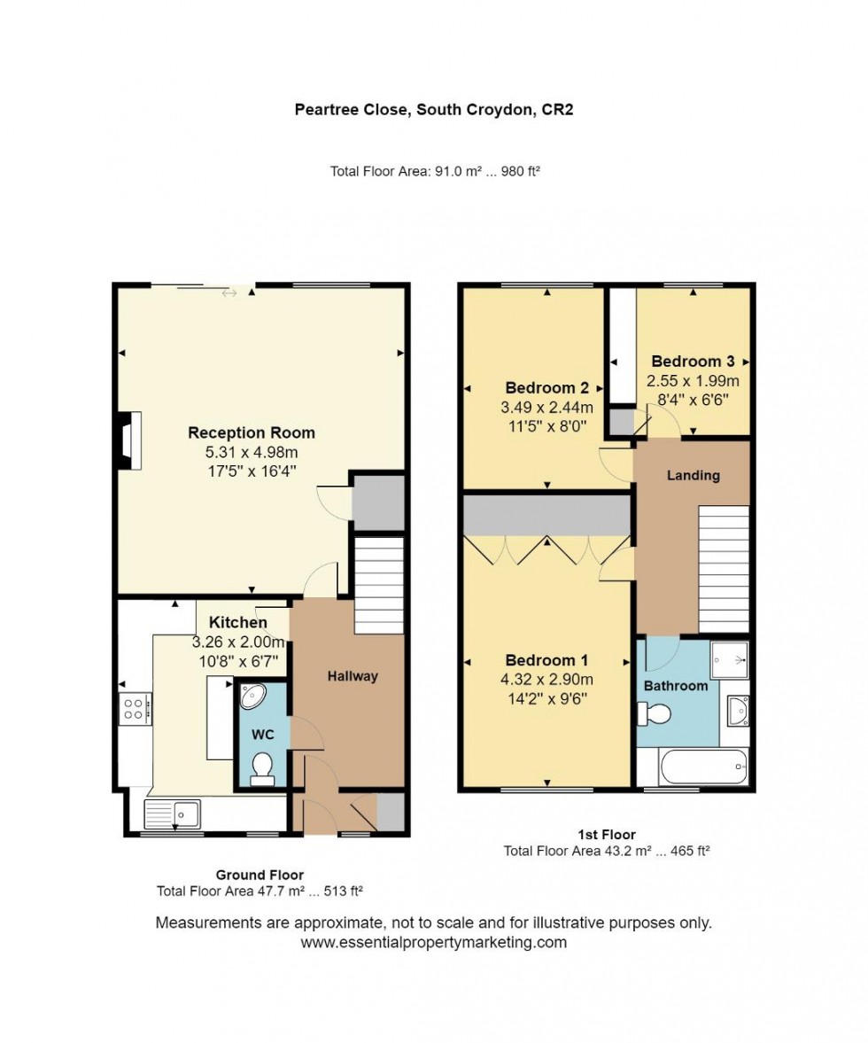 Floorplan for Pear Tree Close, Sanderstead