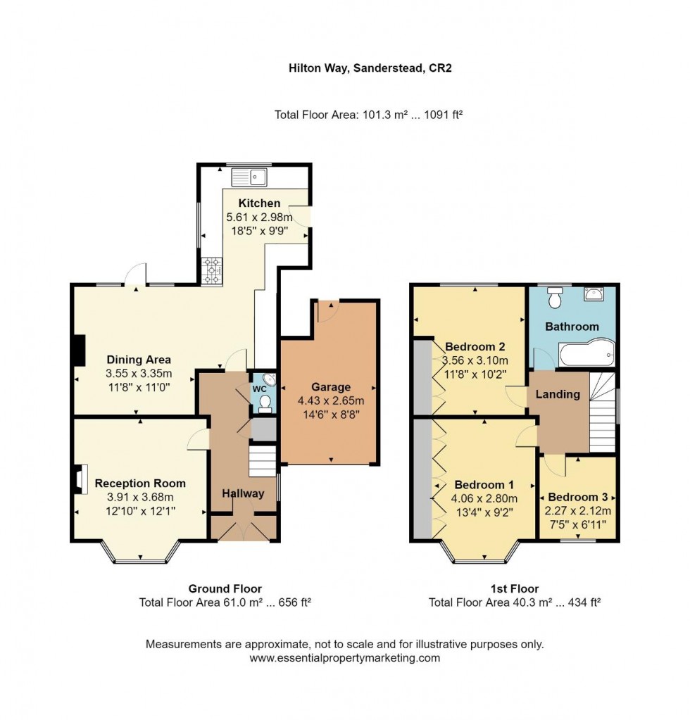 Floorplan for Hilton Way, Sanderstead
