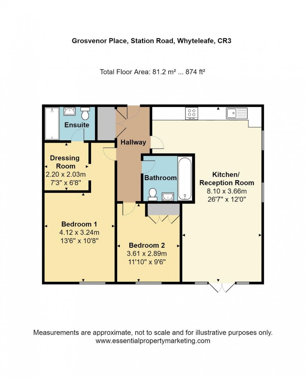 Floorplan for Grosvenor Place, Whyteleafe