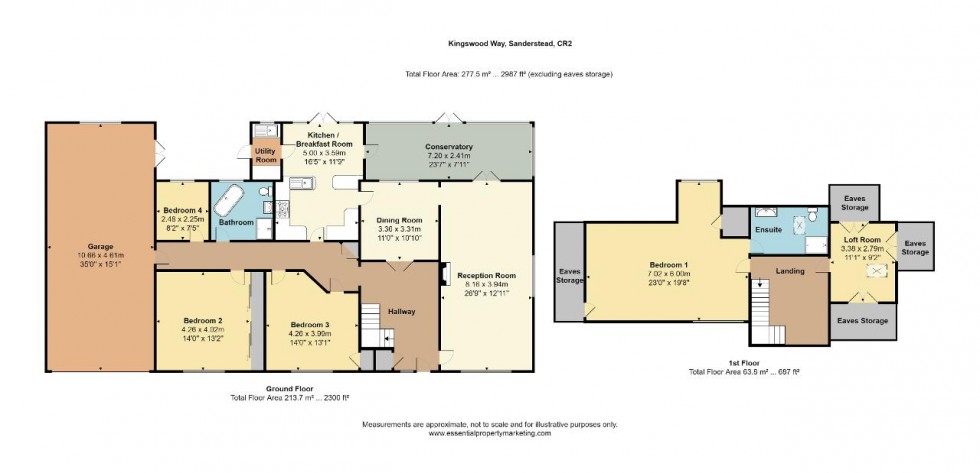 Floorplan for Kingswood Way, South Croydon