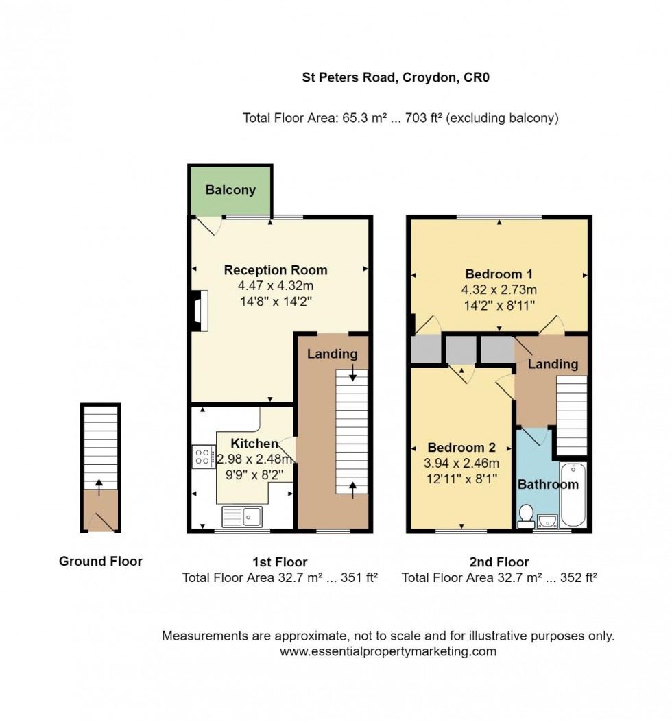 Floorplan for St Peters Road, Croydon