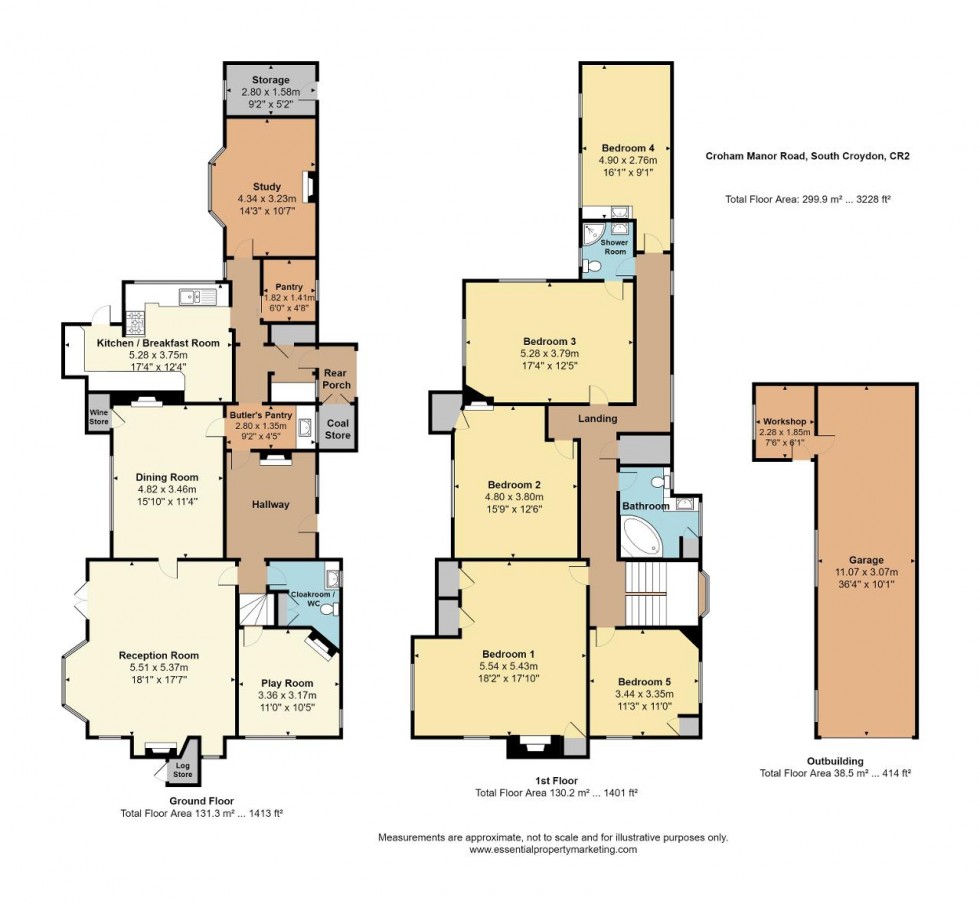 Floorplan for Croham Manor Road, South Croydon