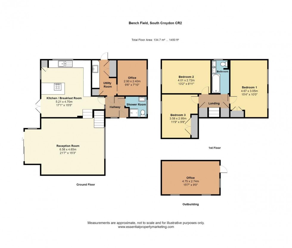 Floorplan for Bench Field, South Croydon