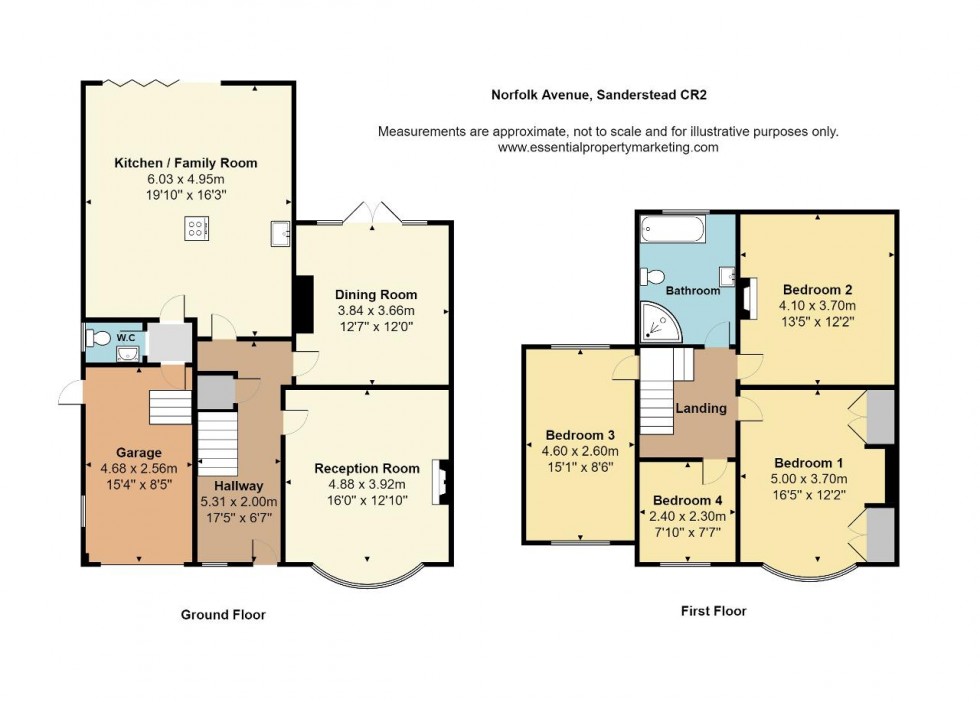 Floorplan for Norfolk Avenue, Sanderstead