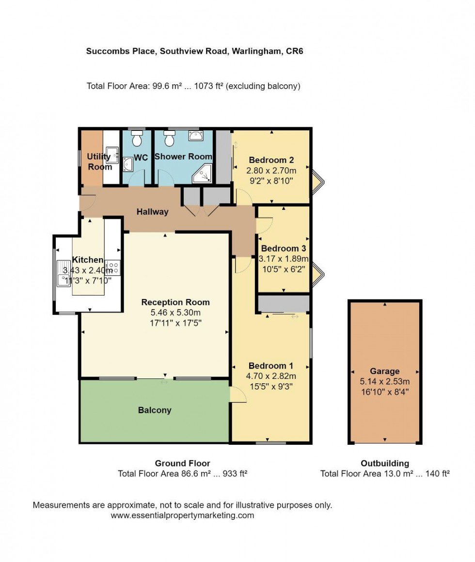 Floorplan for Southview Road, Warlingham