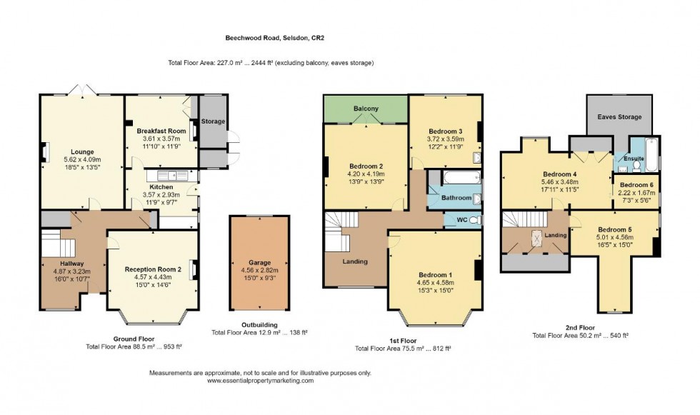 Floorplan for Beechwood Road, Sanderstead