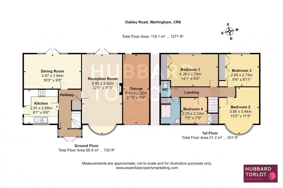 Floorplan for Oakley Road, Warlingham